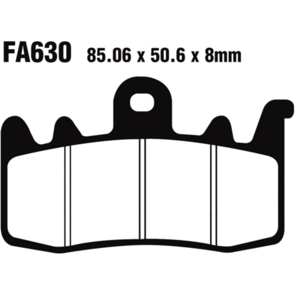 Brake pad sinter epfa ebc EPFA630HH fitting for CAN-AM Spyder SpecialABS Halbautomatik 1330  2016, 115 PS, 85 kw