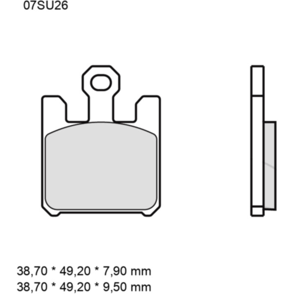 BRAKE PADS SINTERED ROAD FRONT LONG LIFE LA BREMBO_1