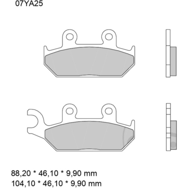 BRAKE PADS SINTERED ROAD FRONT SA BREMBO_1