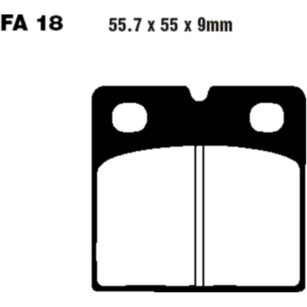 Brake pads semi-sint v ebc FA018V fitting for BMW K Edition 75 75/K569 1996, 75 PS, 55 kw