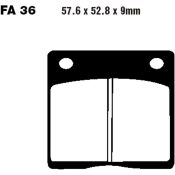 Brake pads semi-sint v ebc FA036V fitting for Suzuki GS Speichenrad 750 GS750D 1979, 63 PS, 46 kw