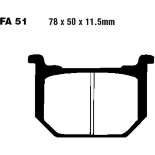 Brake pads semi-sint v ebc FA051V fitting for Suzuki GN Speichenrad 400 GN400 1980, 27 PS, 20 kw