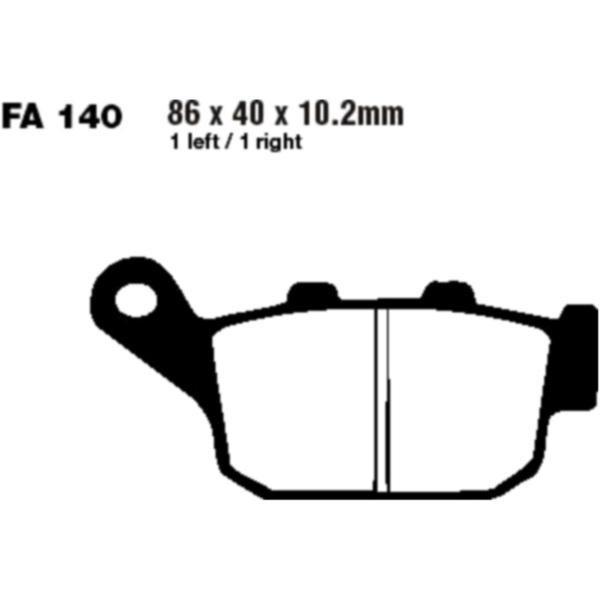 Brake pads semi-sint v ebc FA140V