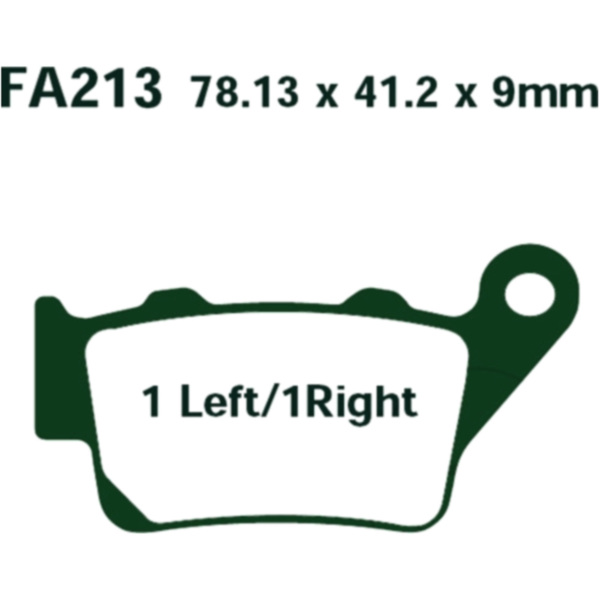 Brake pads semi-sint v ebc FA213V fitting for BMW F 800 ABS ESA 800 4R80/K71 2018, 48 PS, 35 kw