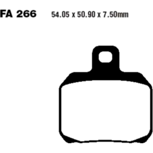 Brake pads semi-sint v ebc FA266V fitting for Cagiva Raptor  650 M210 2004, 72/34 PS, 53/25 kw