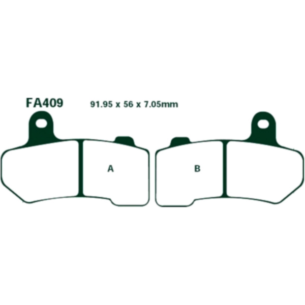 Brake pads semi-sint v ebc FA409V