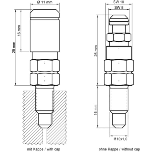 Bleeder Screw SB110411 fitting for Aprilia SR Racing 125 PXA00 2002, 13,3 PS, 9,8 kw