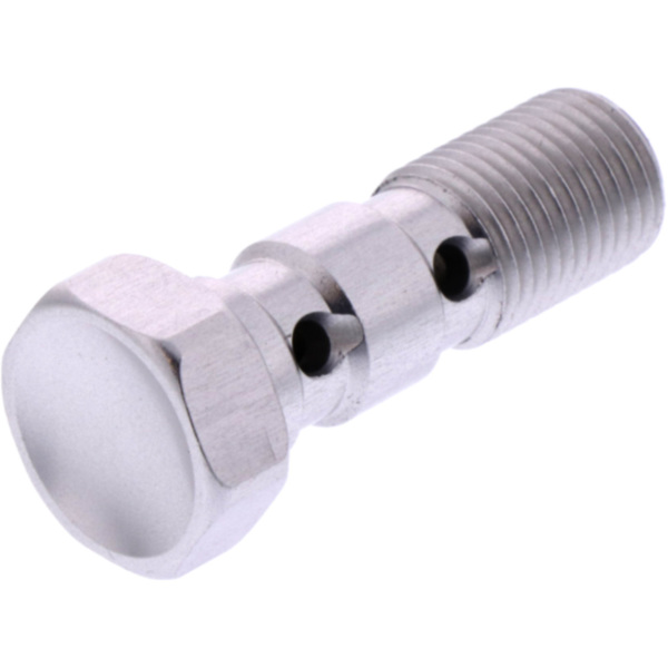 Banjo bolt double m10x1.00 silver