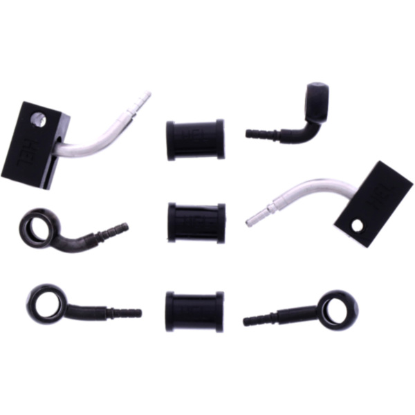 Bremsschlauch Stahlflex Kit Anschluss schwarz 3-teilig