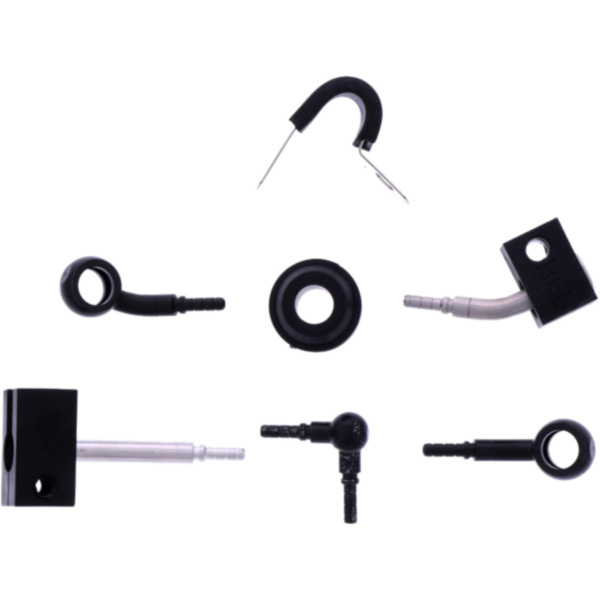 Bremsschlauch Stahlflex Kit Anschluss schwarz 3-teilig 1178871