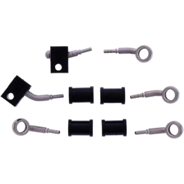 Bremsschlauch Stahlflex Kit Anschluss silber 3-teilig 1178887