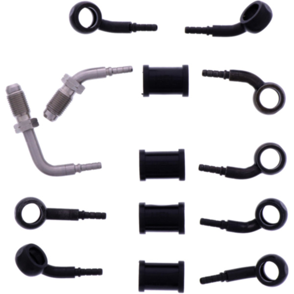 Bremsschlauch Stahlflex Kit Anschluss schwarz 5-teilig 1178909