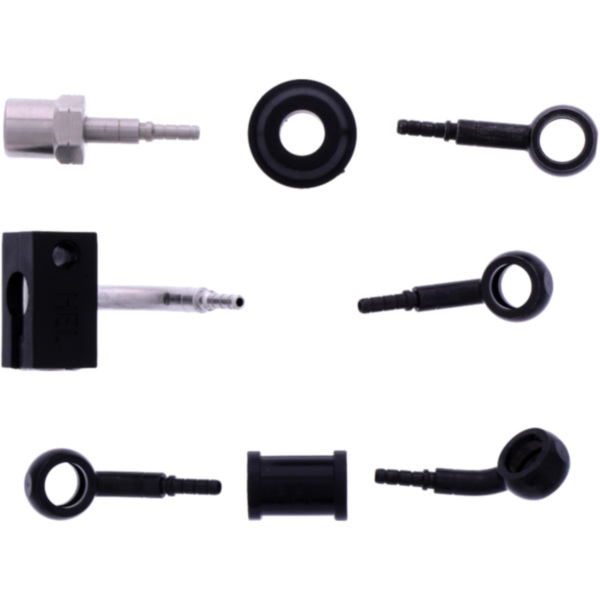 Bremsschlauch Stahlflex Kit Anschluss schwarz 3-teilig 1178925