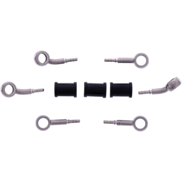 Bremsschlauch Stahlflex Kit Anschluss silber 3-teilig 1178943