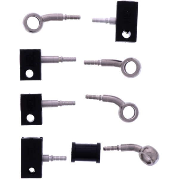 Bremsschlauch Stahlflex Kit Anschluss silber 4-teilig 1178944