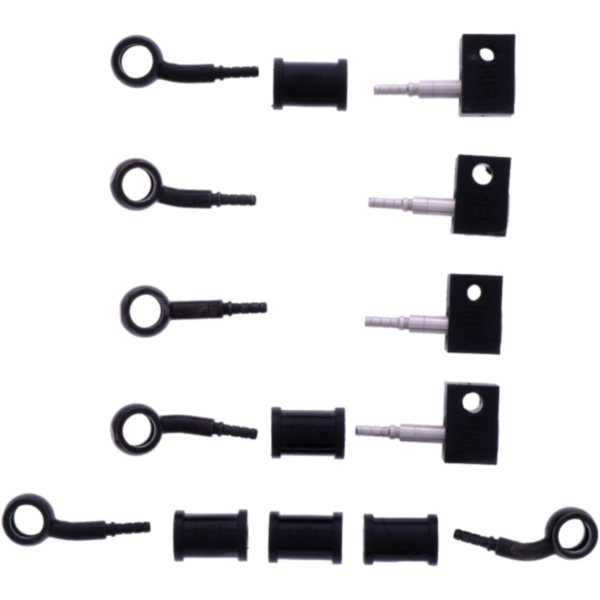 Bremsschlauch Stahlflex Kit Anschluss schwarz 5-teilig 1178949