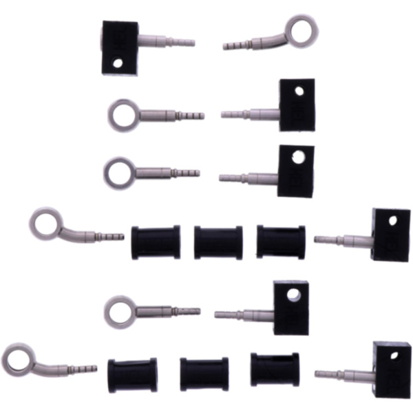 Bremsschlauch Stahlflex Kit Anschluss silber 6-teilig