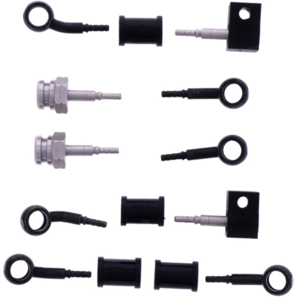 Bremsschlauch Stahlflex Kit Anschluss schwarz 5-teilig 1178965