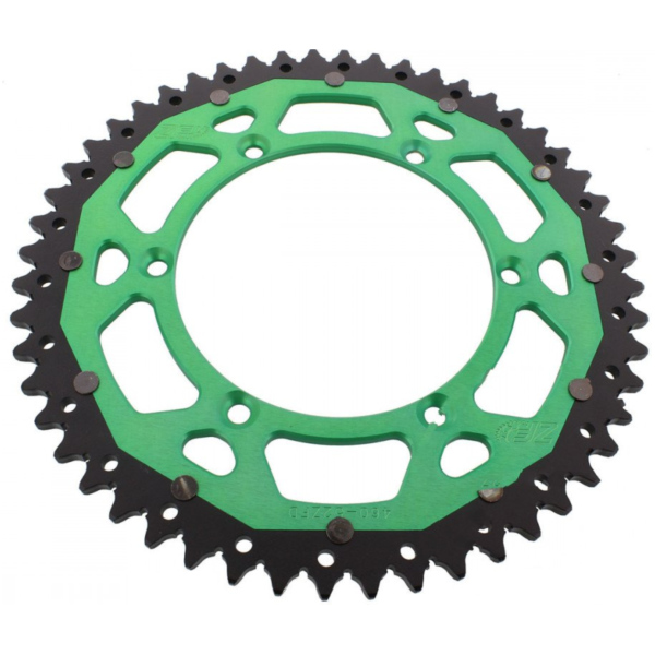 Rear sprocket dual 52 tooth pitch 520 green