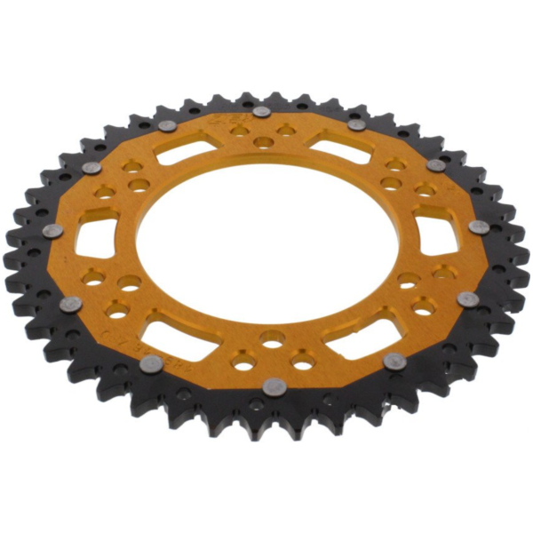 Rear sprocket dual 46 tooth pitch 525 gold ZFD49846GLD