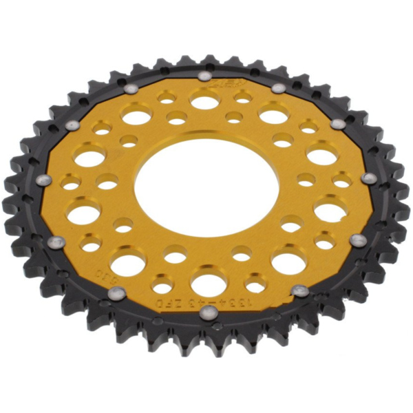 Rear sprocket dual 43 tooth pitch 530 gold ZFD133443GLD