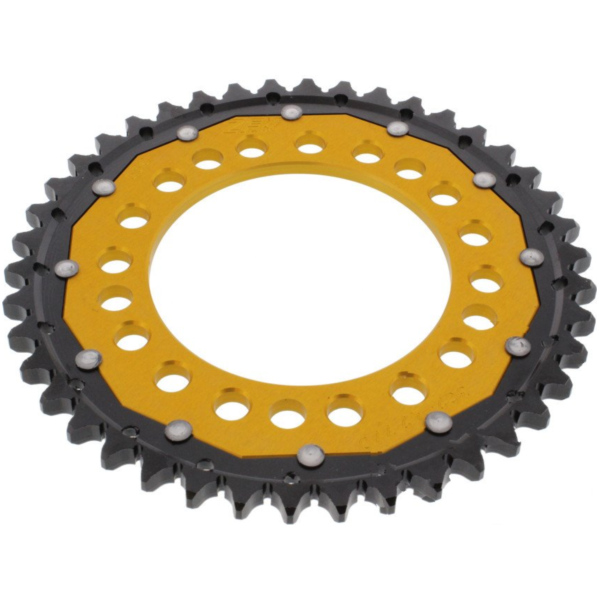 Rear sprocket dual 42 tooth pitch 530 gold ZFD30242GLD