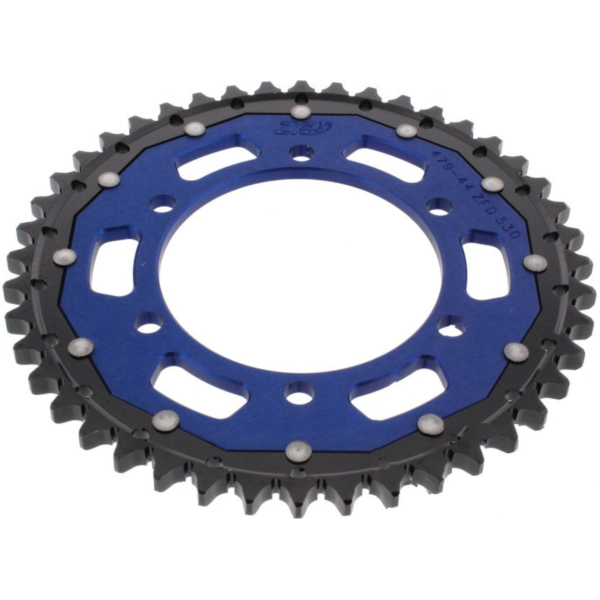 Rear sprocket dual 44 tooth pitch 530 blue