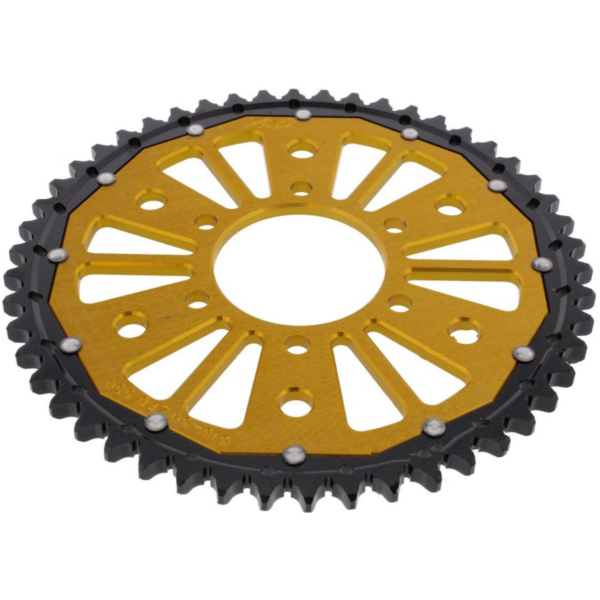 Kettenblatt Kettenrad Dual 50Z Teilung 530 gold passend für Suzuki GSX Katana 400 GS40XF 1981, 42 PS, 31 kw