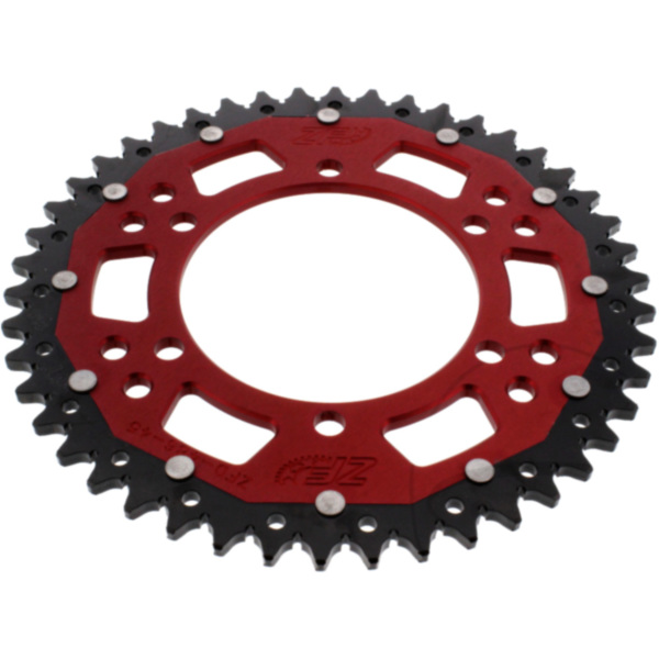 Kettenblatt Kettenrad Dual 46Z Teilung 520 rot ZFD48646RED passend für Kawasaki GPZ  500 EX500D 1998, 60/50/34/27 PS, 44/37/25/20 kw