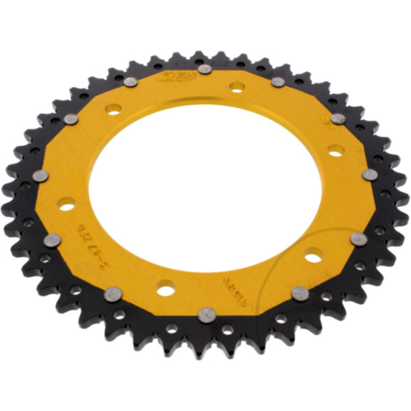 Rear sprocket dual 47 tooth pitch 525 gold ZFD347GLD fitting for BMW F 700 ABS ESA 800 4G80R/K70 2017, 48 PS, 35 kw