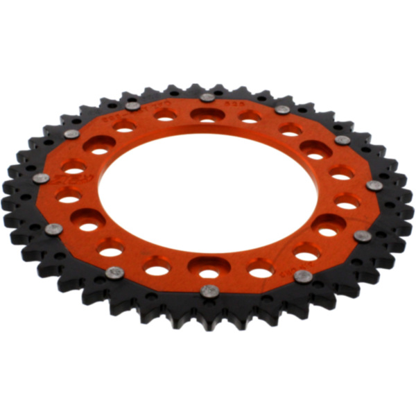 Rear sprocket dual 45 tooth pitch 525 orange fitting for KTM Adventure  950  2005, 34 PS, 25 kw