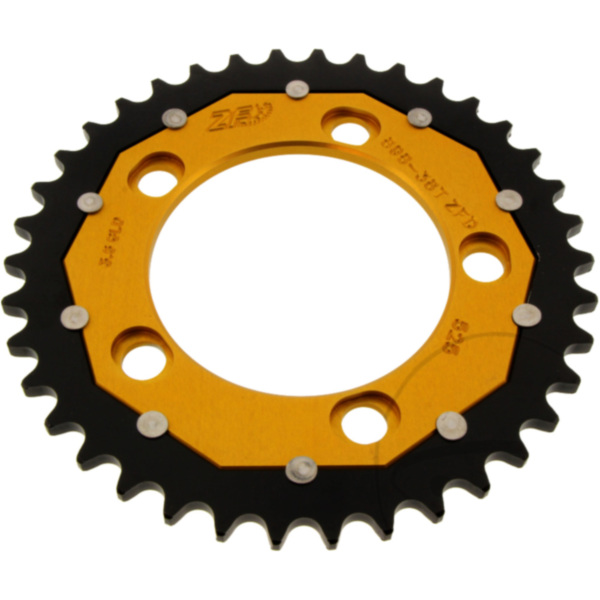 Rear sprocket dual 38 tooth pitch 525 gold ZFD89838GLD