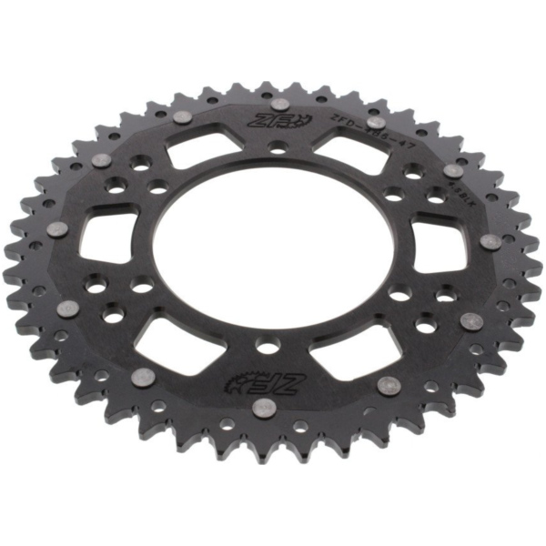 Kettenblatt Kettenrad Dual 47Z Teilung 520 schwarz passend für Kawasaki GPZ  500 EX500D 1998, 60/50/34/27 PS, 44/37/25/20 kw