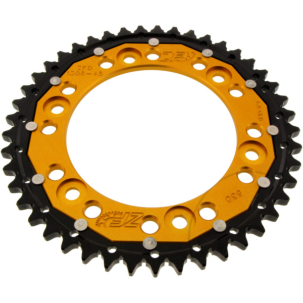 Rear sprocket dual 45 tooth pitch 530 gold ZFD130645GLD