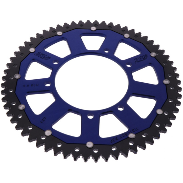 Rear sprocket dual 62z pitch 420 bluE ZFD113162BLU