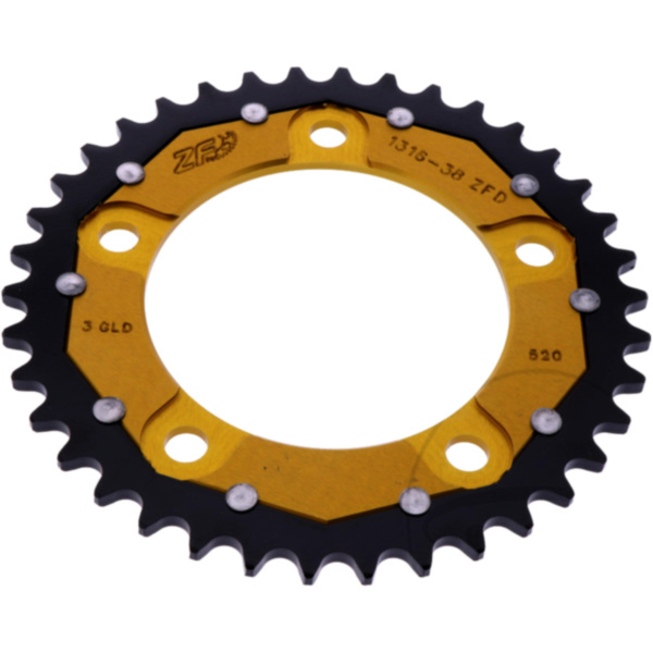 Rear sprocket dual 38 tooth pitch 520 GOLD