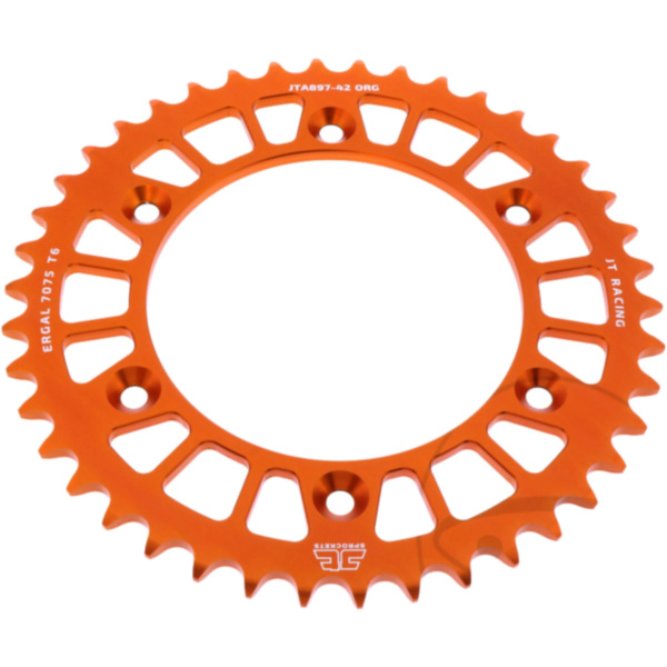 Rear sprocket alu 42 tooth pitch 520 orange