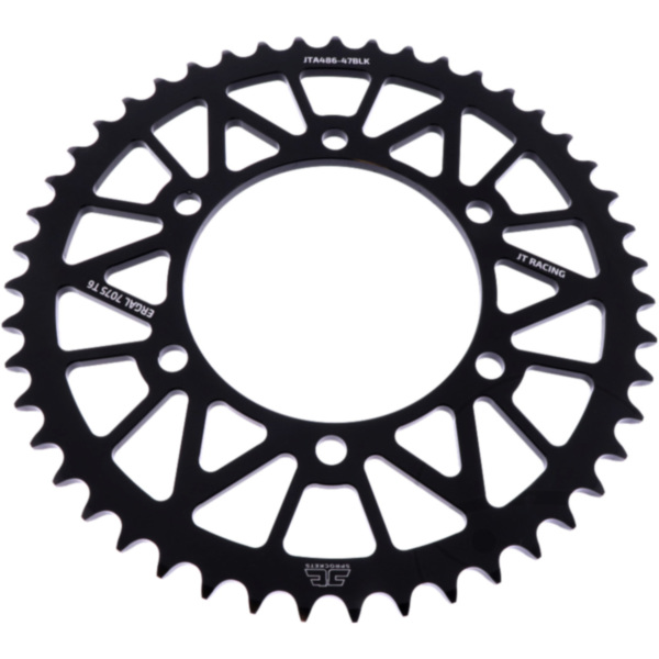 Alu-Kettenrad 47Z Teilung 520 schwarz JTA48647BLK passend für Kawasaki GPZ  500 EX500D 1998, 60/50/34/27 PS, 44/37/25/20 kw