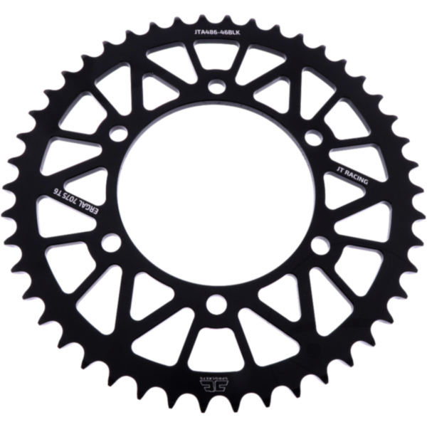 Alu-Kettenrad 46Z Teilung 520 schwarz JTA48646BLK passend für Kawasaki GPZ  500 EX500D 1998, 60/50/34/27 PS, 44/37/25/20 kw