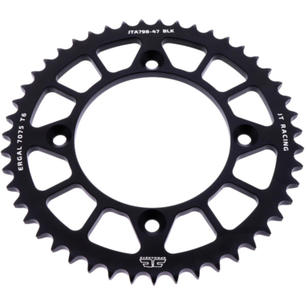 Rear sprocket alu 47 tooth pitch 428 black