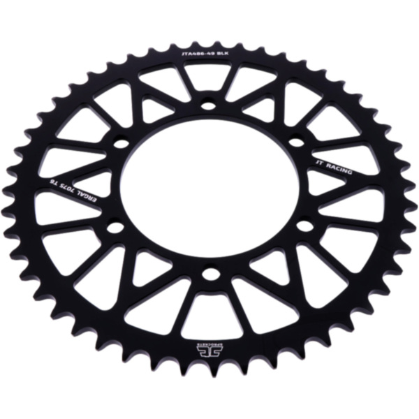 Alu-Kettenrad 49Z Teilung 520 schwarz JTA48649BLK passend für Kawasaki GPZ  500 EX500D 1998, 60/50/34/27 PS, 44/37/25/20 kw