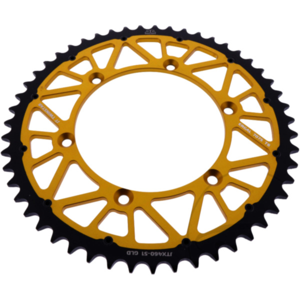 REAR SPROCKET TWINSTAR 51 TOOTH PITCH 520 GOLD 2514