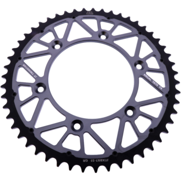 REAR SPROCKET TWINSTAR 51 TOOTH PITCH 520 GREY 2541