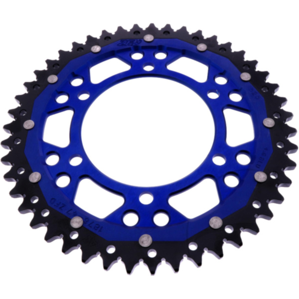 Rear sprocket dual 47 tooth pitch 525 blue