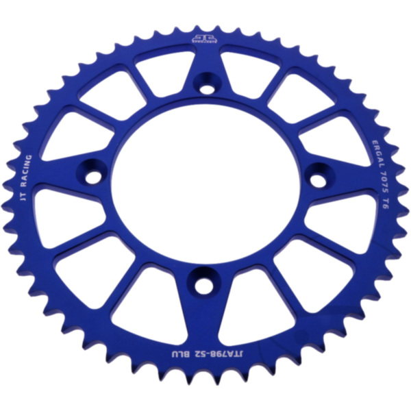 REAR SPROCKET ALUMINIUM 52 TOOTH PITCH 428 BLUE