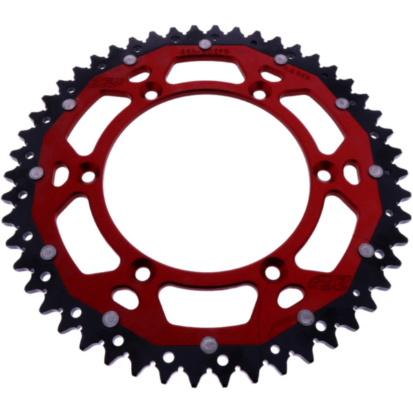 Kettenrad Dual 48Z Teilung 520 rot ZF Innendurchmesser 130 Lochkreis 150