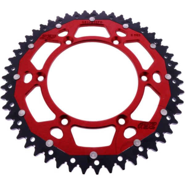 Kettenrad Dual 51Z Teilung 520 rot ZF Innendurchmesser 130 Lochkreis 150