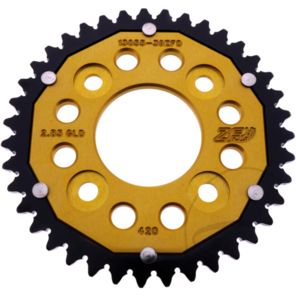 REAR SPROCKET DUAL 39 TOOTH PITCH 420 GOLD