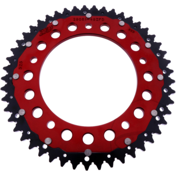 Kettenrad Dual 49Z Teilung 525 rot ZF Innendurchmesser 140 Lochkreis 169