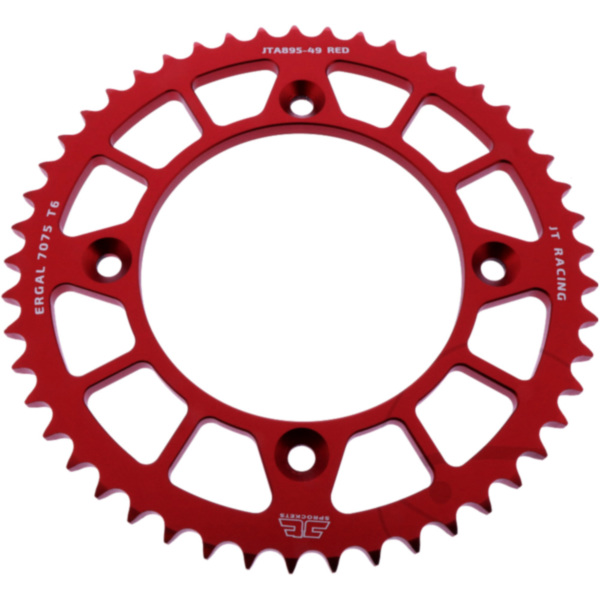 Alu-Kettenrad 49Z Teilung 428 rot JT Innendurchmesser 110 Lochkreis 132